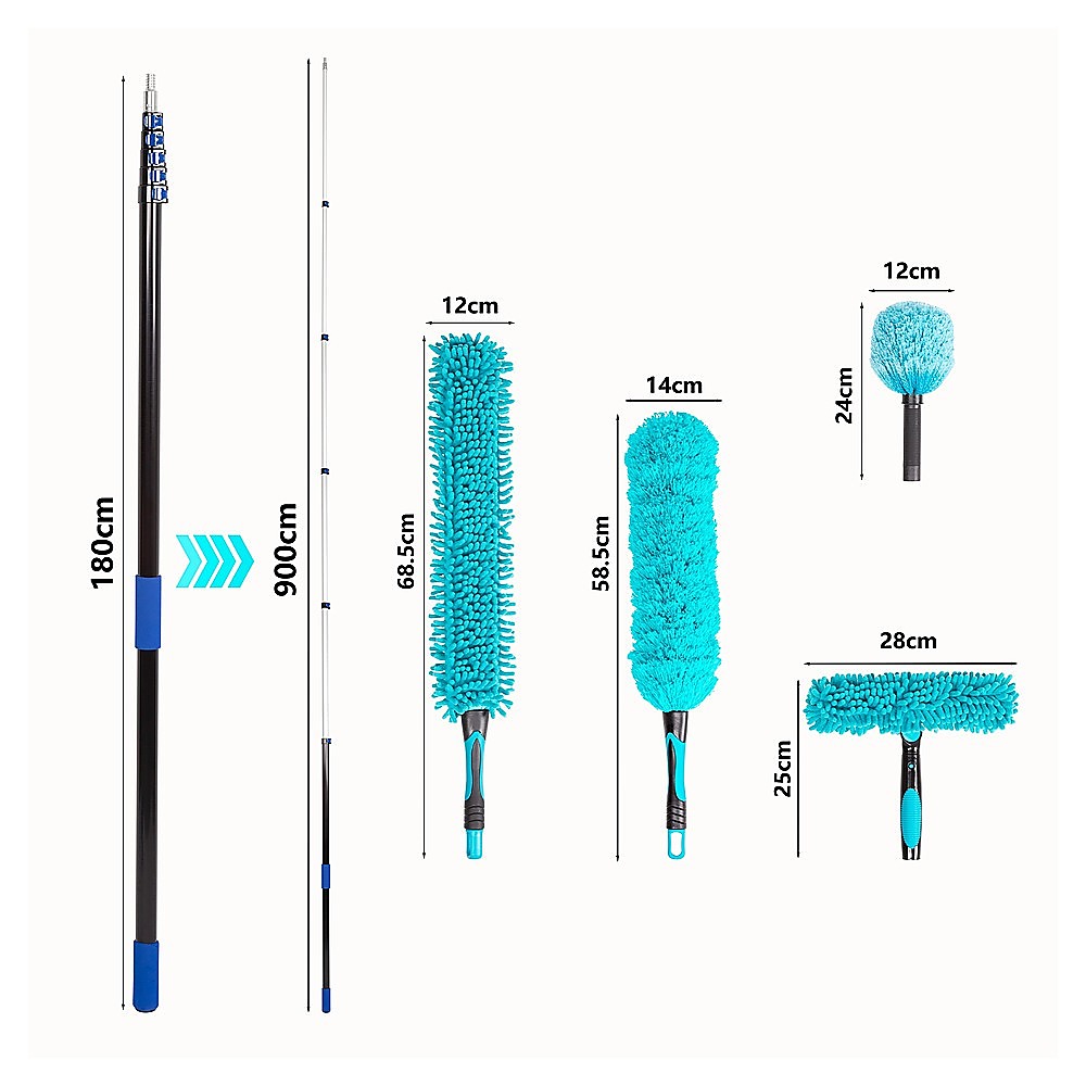 9m Extendable Ceiling Duster Kit – Heavy Duty Telescopic Pole Cleaner
