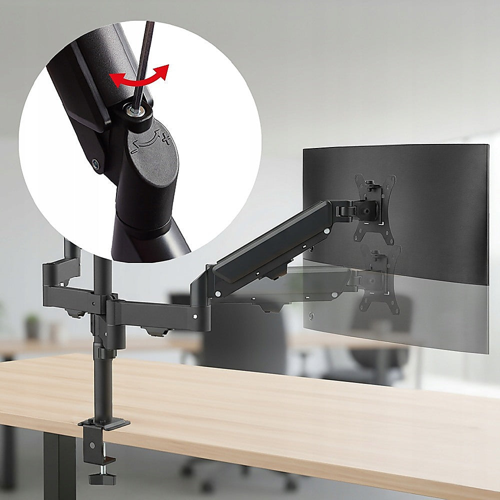 Triple Monitor Mount Stand – Desk Clamp with 3 Adjustable Arms for Multi-Screen Setup