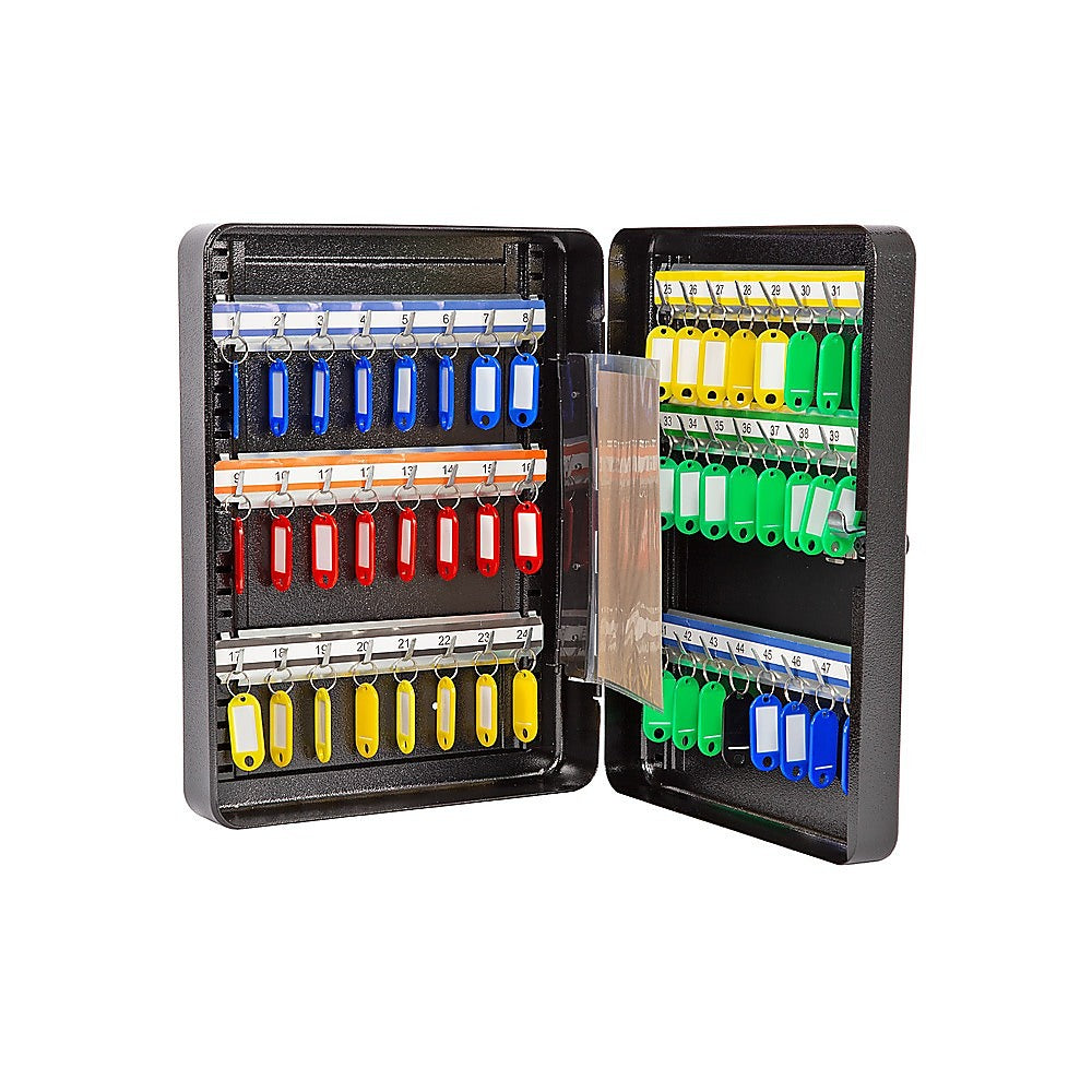 48-Key Cabinet Key Safe with Combination Lock & Keys – Wall Mounted Storage