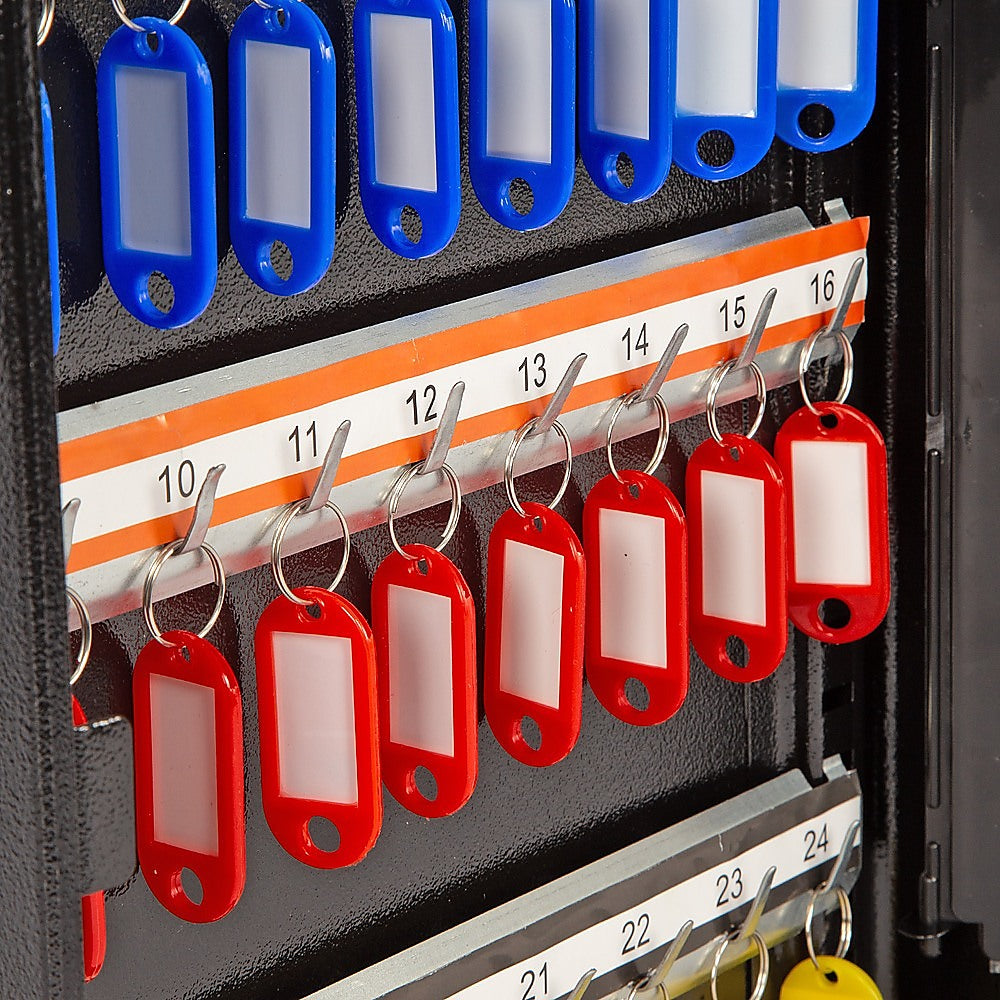 48-Key Cabinet Key Safe with Combination Lock & Keys – Wall Mounted Storage