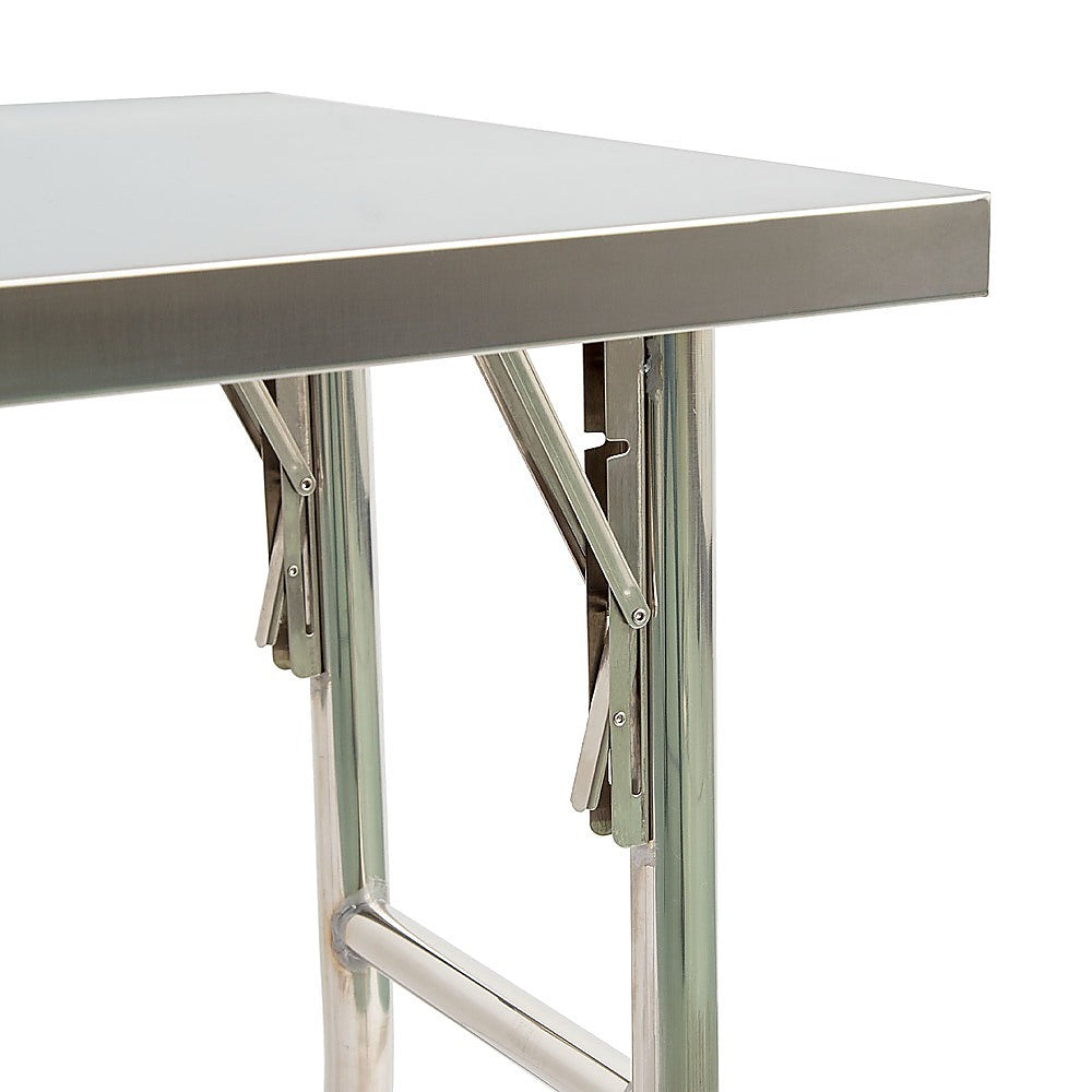 Stainless Steel Kitchen Bench Folding Commercial Prep Work Table 122x61cm