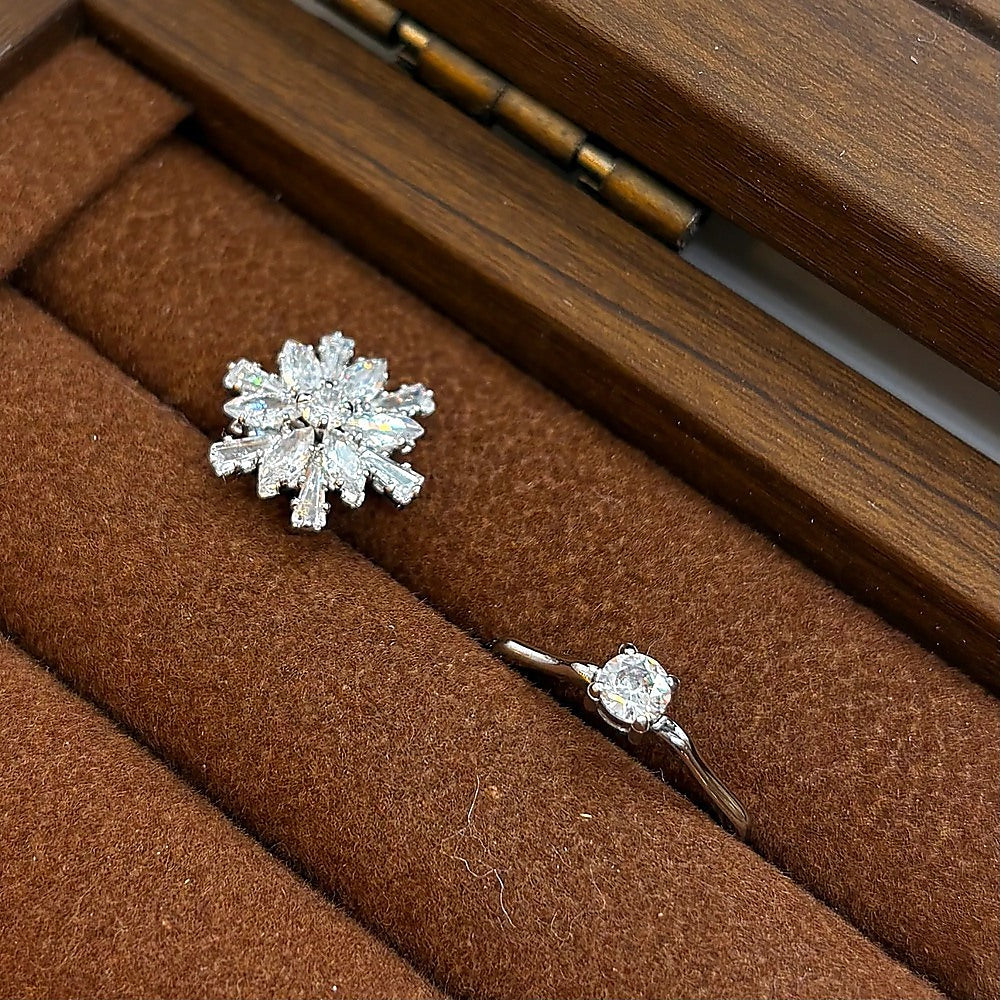 Wooden Jewellery Storage Box – Organiser Case for Rings, Earrings & Accessories