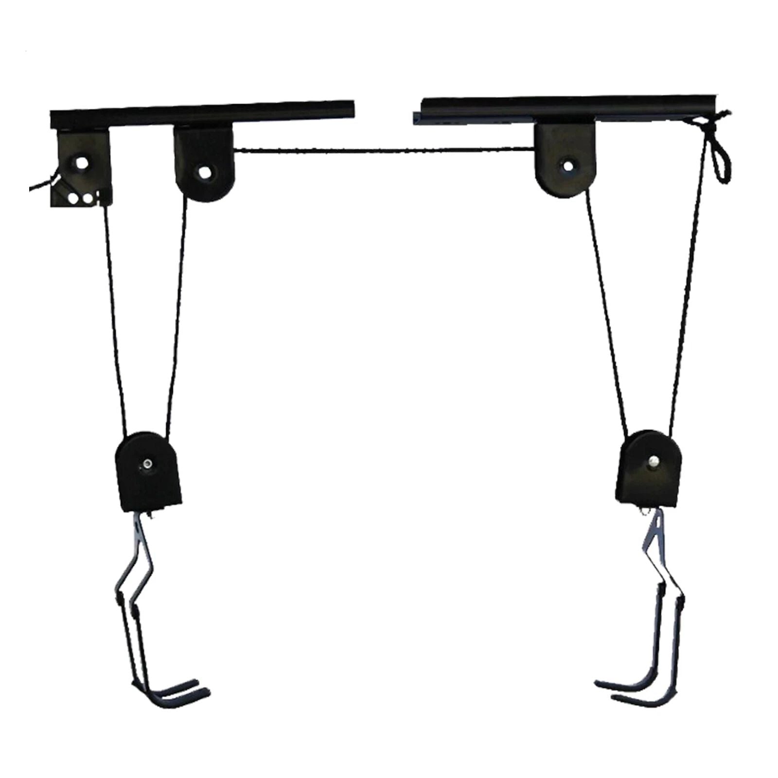 Heavy Duty Bike Hoist Pulley Lift – Garage Ceiling Bicycle Storage Rack w/ Lock