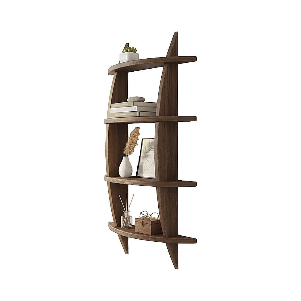Wall Mounted Solid Wood Shelf Display Stand for Home & Office