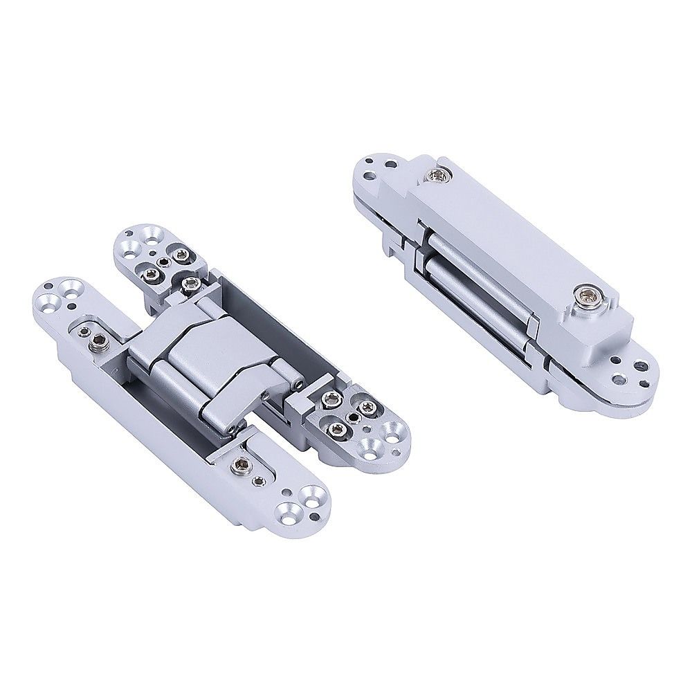 Hidden Door Hinges 180° Heavy Duty 3D Adjustable Silver 40kg