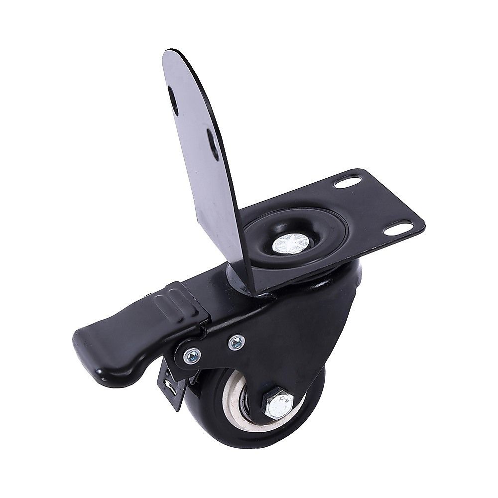 Side Mount Caster Wheels L-Shaped Heavy Duty Set of 4 PVC