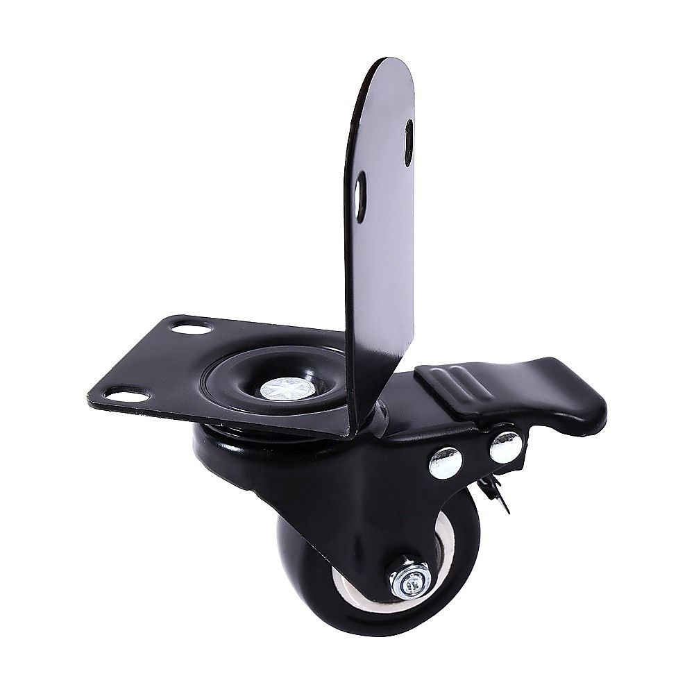 Side Mount Caster Wheels L-Shaped Heavy Duty Set of 4 PVC
