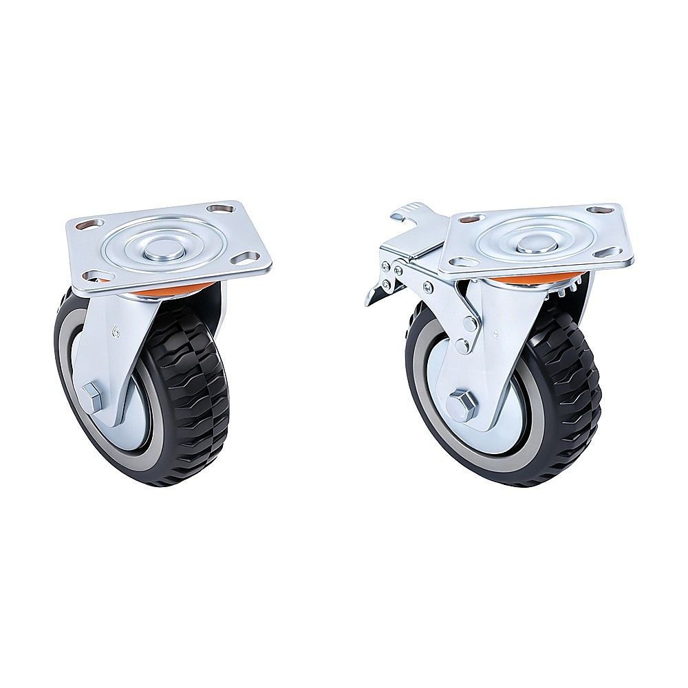 Heavy Duty Plate Caster Wheels Set 4 1200kg Swivel
