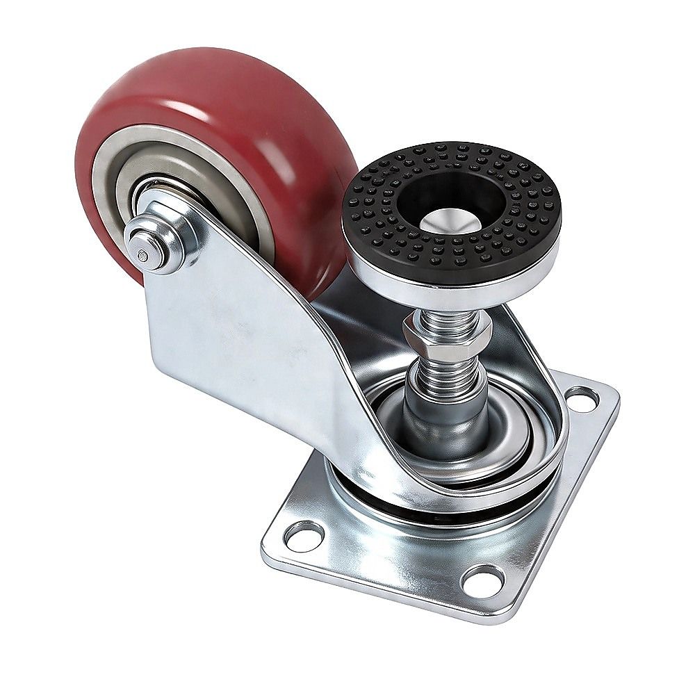 7.6cm Heavy Duty Caster Wheels With M12 Screw Feet 360kg Set Of 4