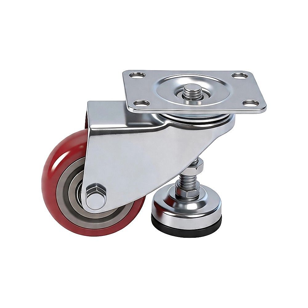 7.6cm Heavy Duty Caster Wheels With M12 Screw Feet 360kg Set Of 4