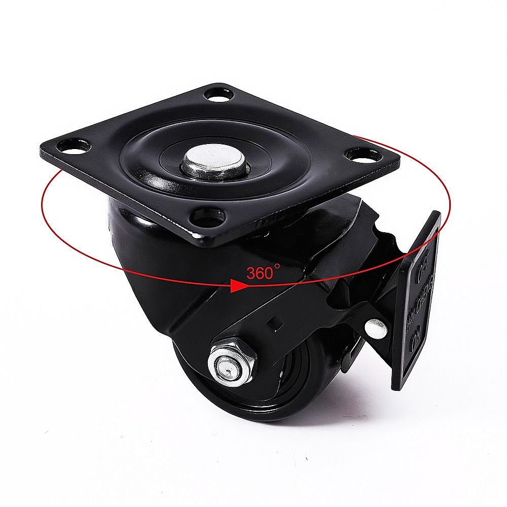 2.5 Inch Heavy Duty Nylon Castor Wheels Set 4 with Brake
