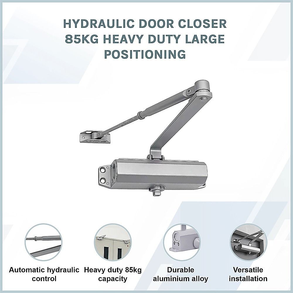 Hydraulic Door Closer 85kg Heavy Duty Large Positioning