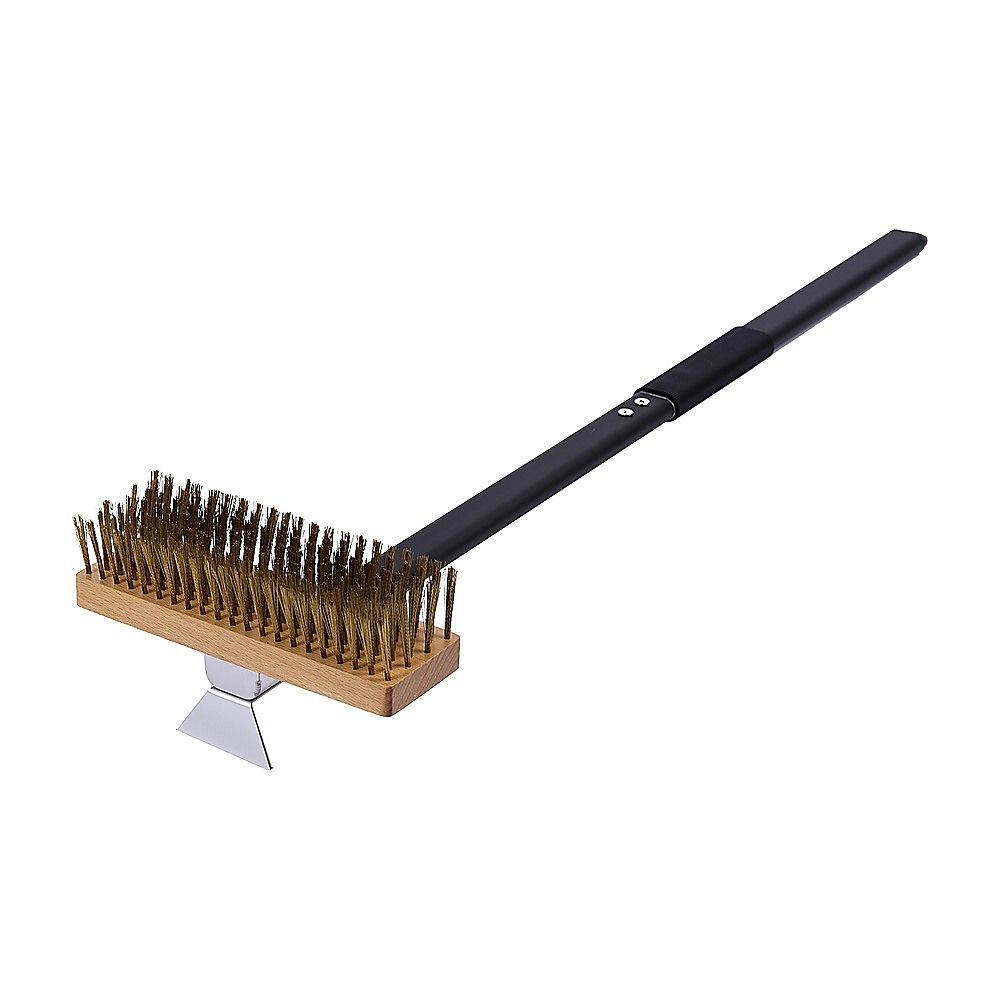 80cm Heavy Duty Pizza Oven Brush with Steel Scraper