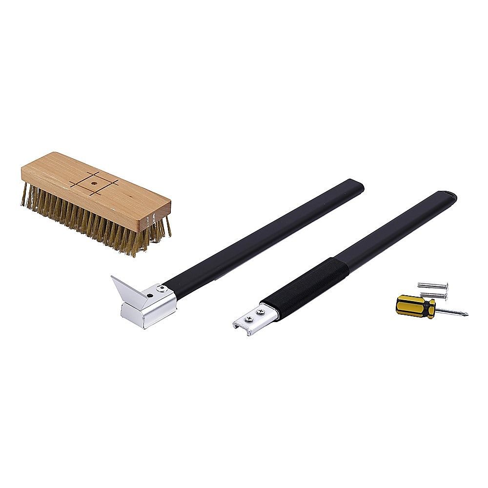 80cm Heavy Duty Pizza Oven Brush with Steel Scraper