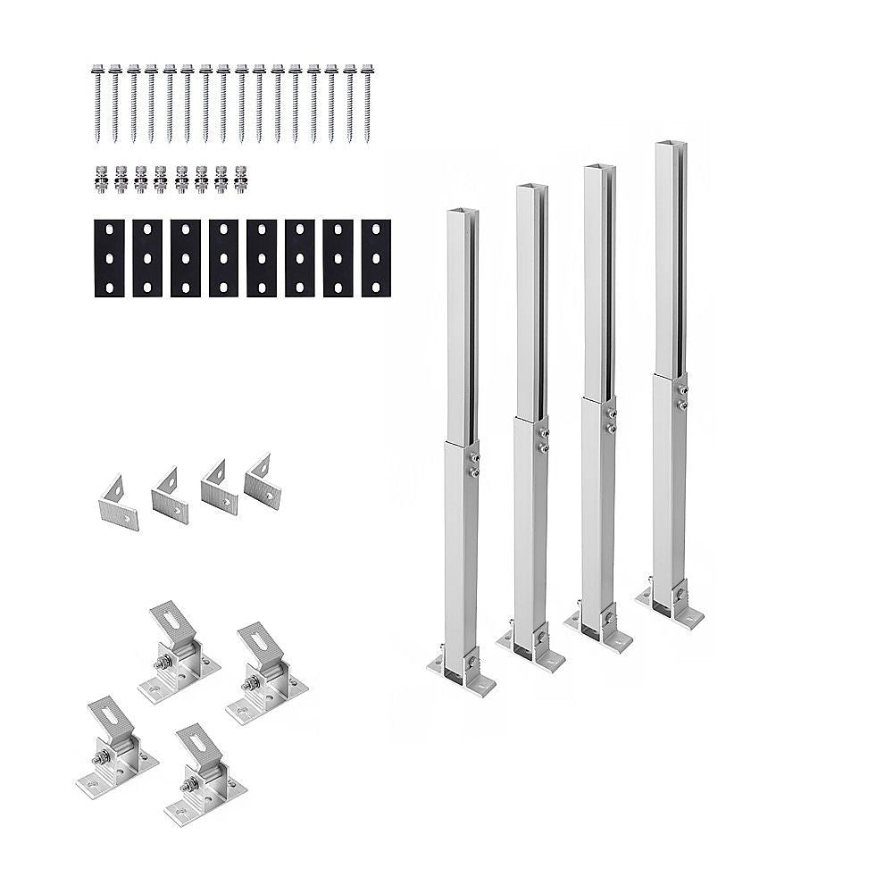 2 Set Adjustable Solar Panel Tilt Mount Brackets