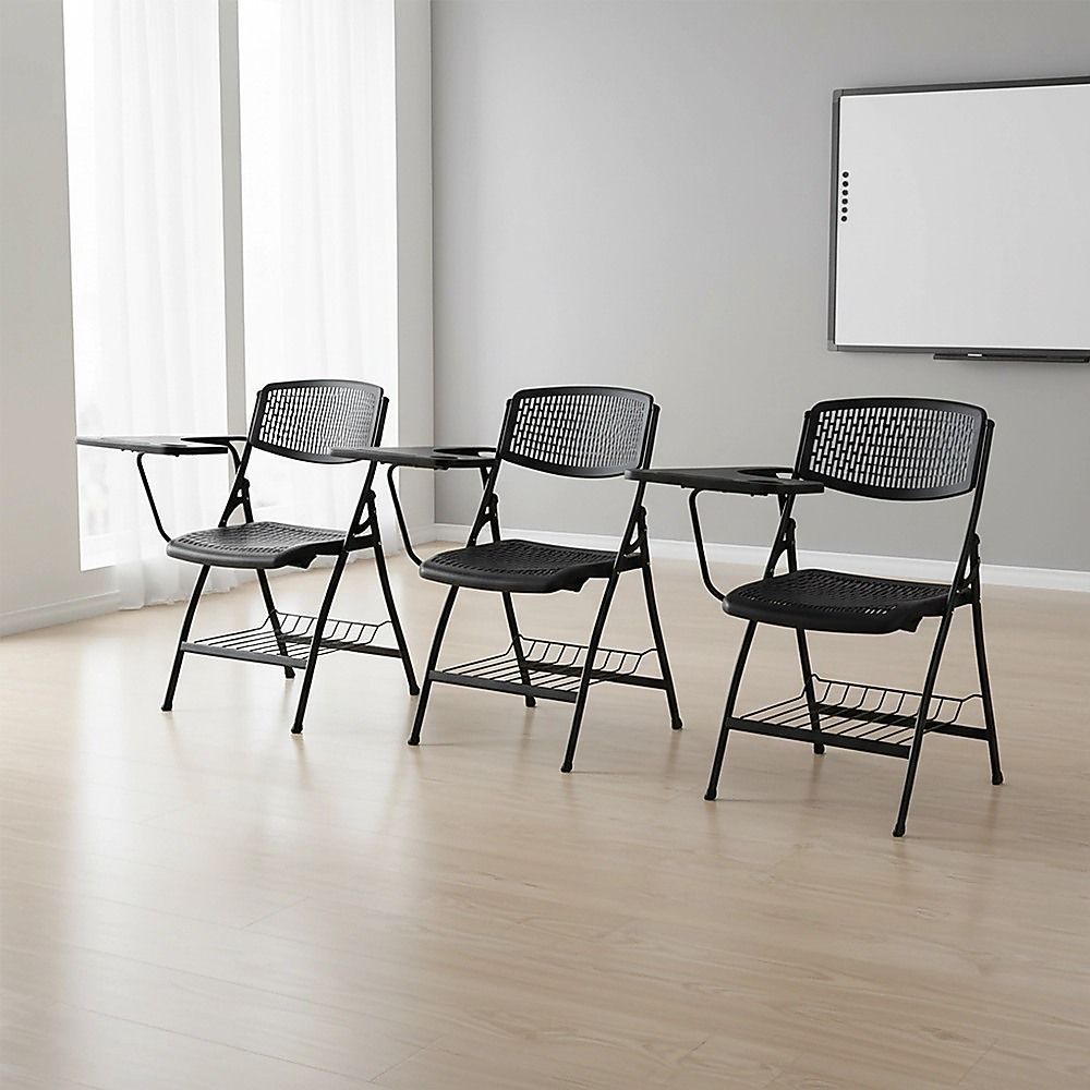 3pc Folding Lecture Chair with Table Top Training