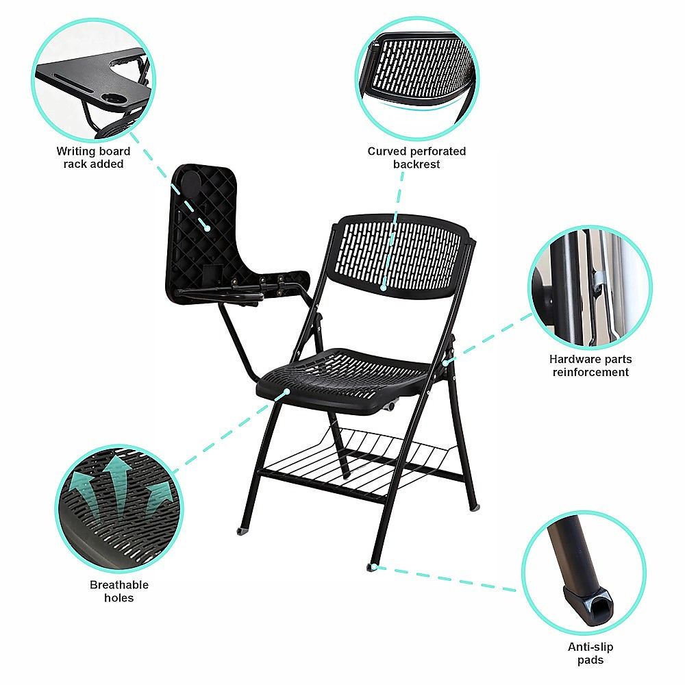 3pc Folding Lecture Chair with Table Top Training