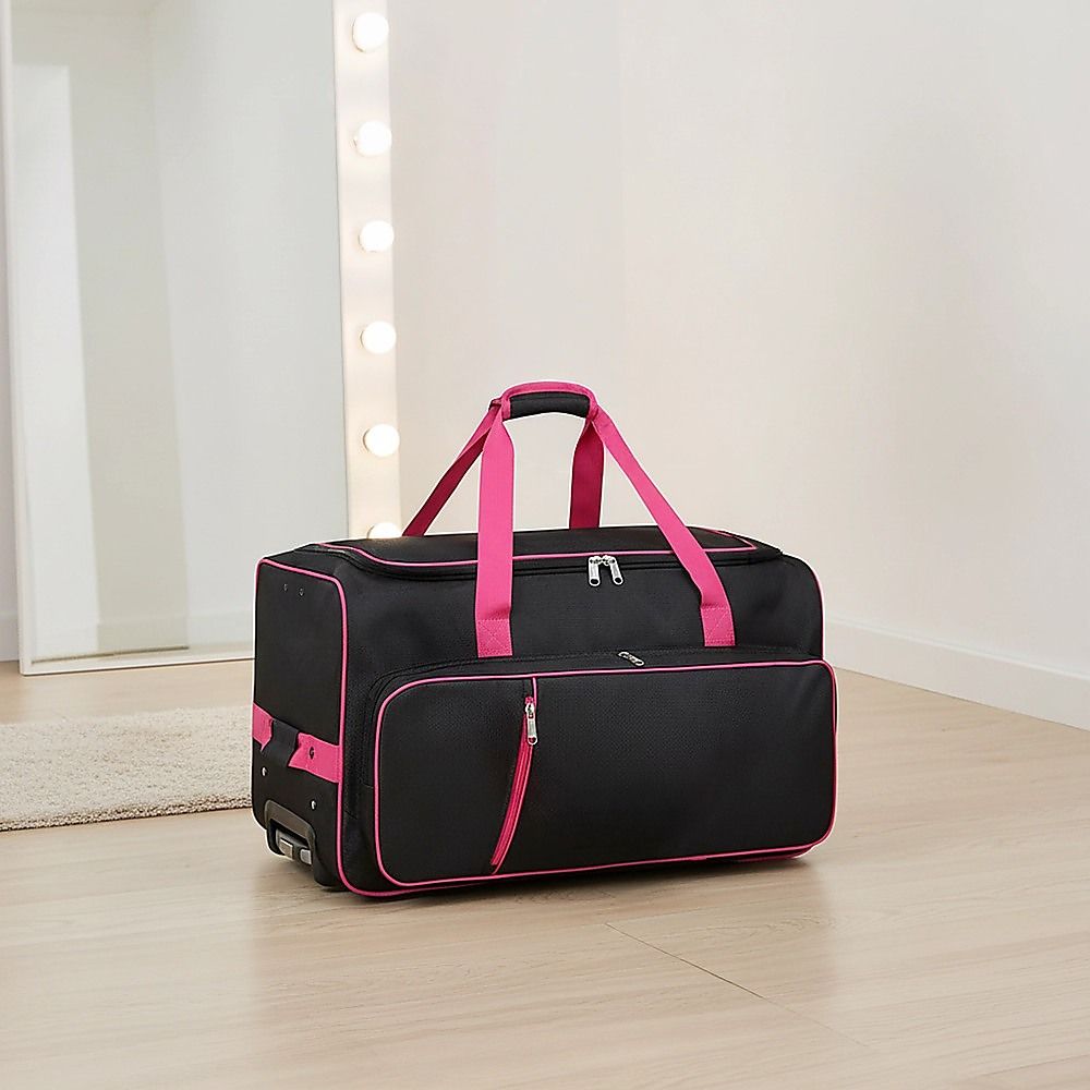 736.6 mm Heavy Duty Rolling Dance Bag with Garment Rack for Travel