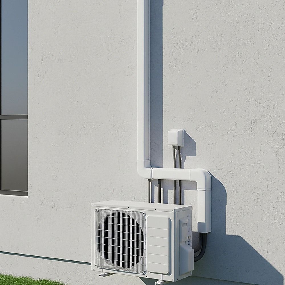 75mm 5.4m Mini Split Line Set Cover Kit PVC for Air Conditioner Installation