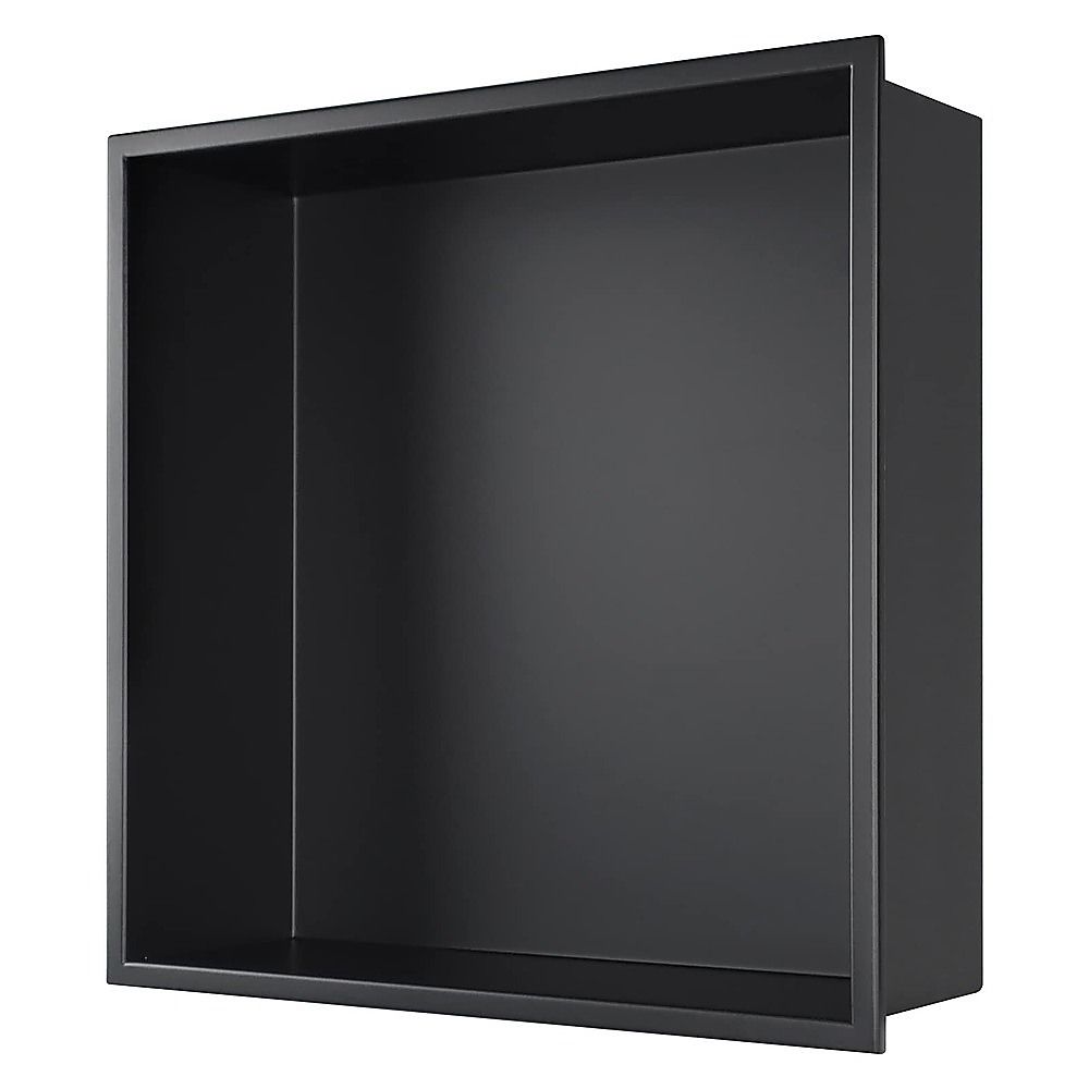 Stainless Steel Shower Niche 32x32cm Double Shelf Insert Wall Recessed