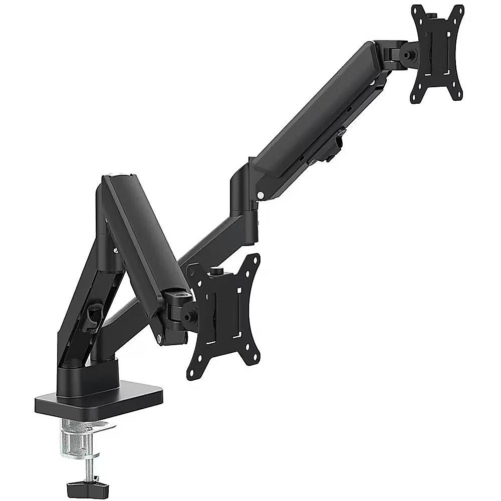 Dual Arm Monitor Desk Mount Bracket Spring Assisted 17–32 Inch Full Motion