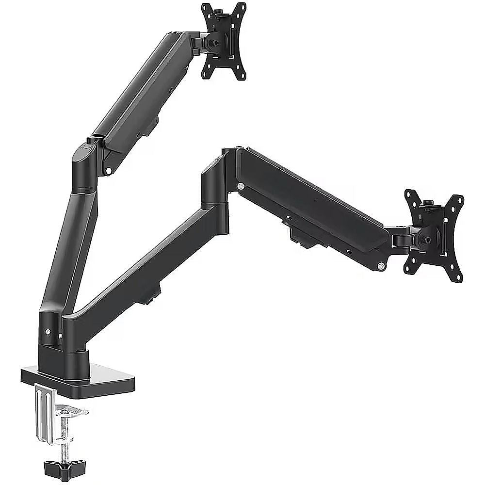Dual Arm Monitor Desk Mount Bracket Spring Assisted 17–32 Inch Full Motion