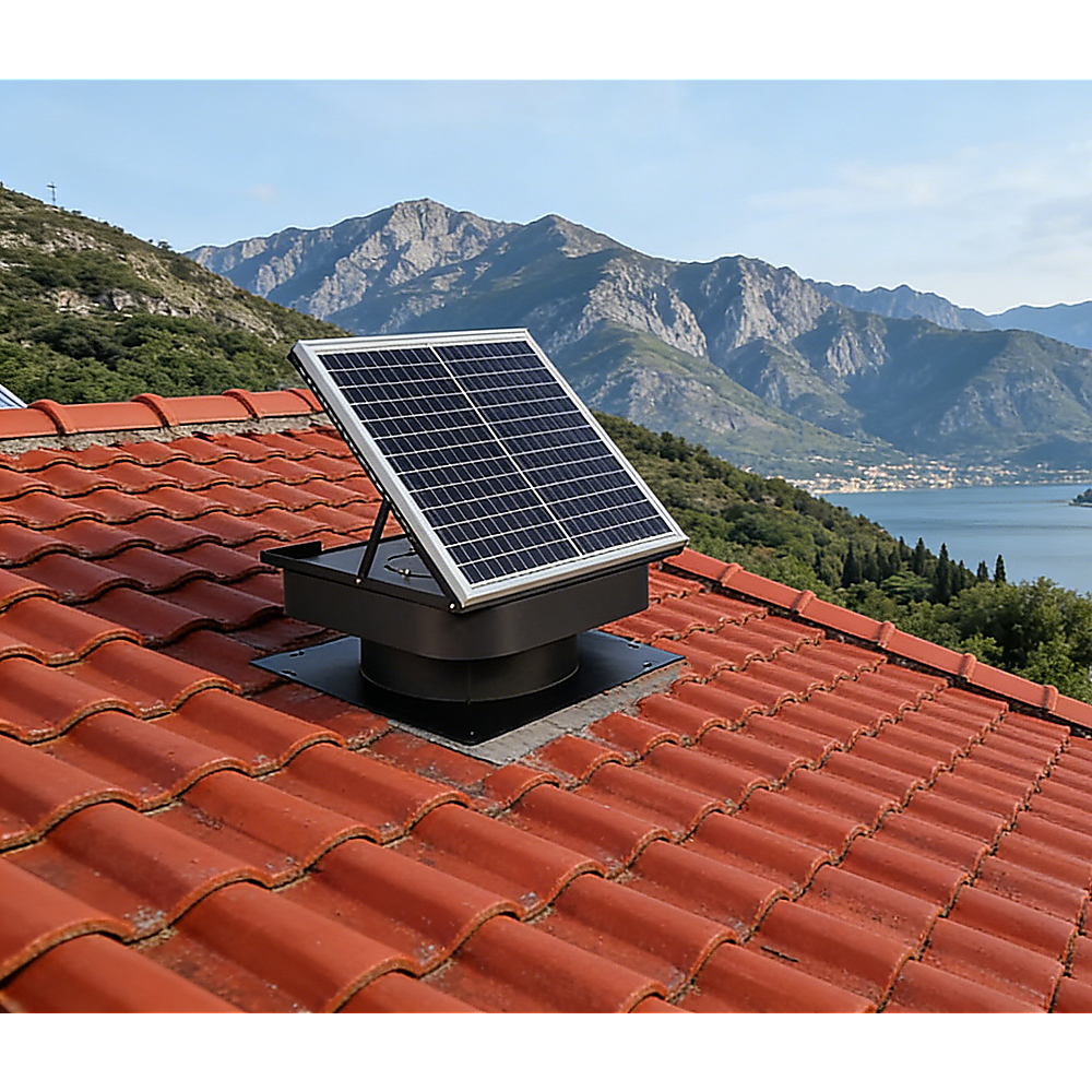 30W Solar Roof Vent Fan Exhaust Attic Ventilation for Home Garage Van