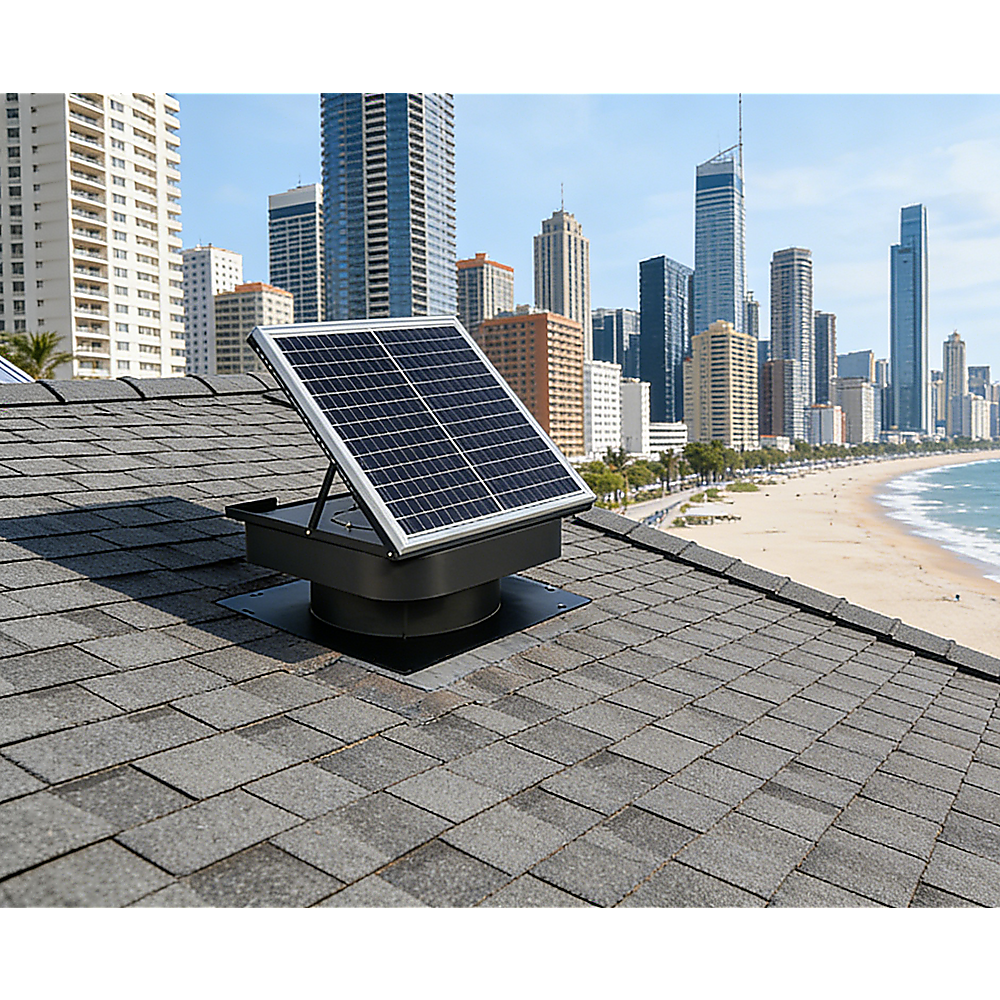30W Solar Roof Vent Fan Exhaust Attic Ventilation for Home Garage Van