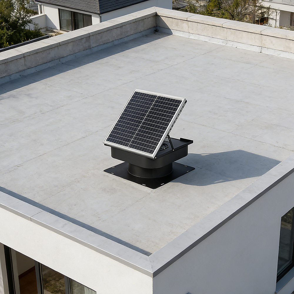 30W Solar Roof Vent Fan Exhaust Attic Ventilation for Home Garage Van