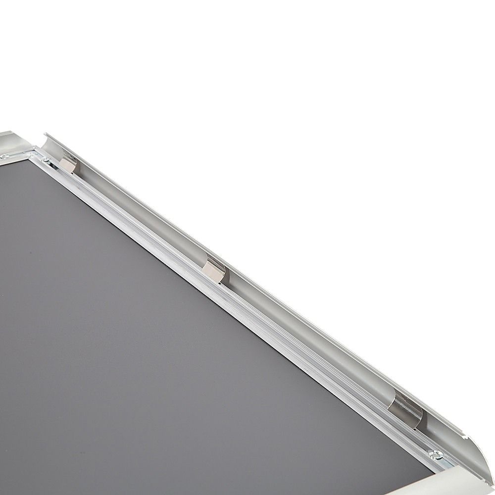 A0 2pc Aluminium Snap Poster Frame Wall Mount Sign Holder Silver