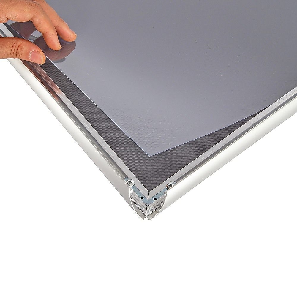A0 2pc Aluminium Snap Poster Frame Wall Mount Sign Holder Silver