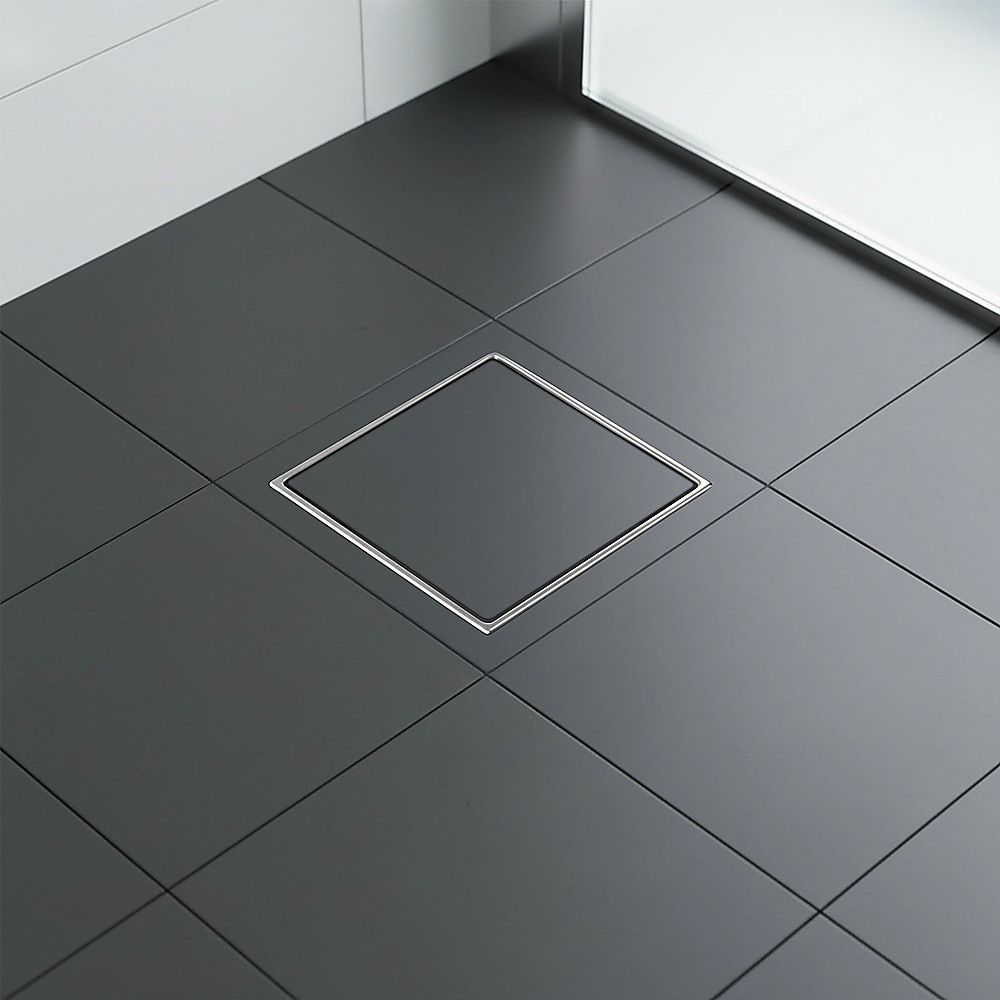 15x15cm Square Shower Drain with Removable Tile Insert Grate – Stainless steel 304SS, CUPC Certified for Modern Bathrooms