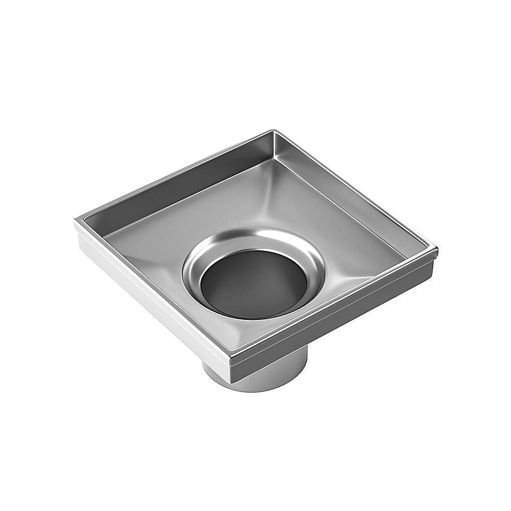 15x15cm Square Shower Drain with Removable Tile Insert Grate – Stainless steel 304SS, CUPC Certified for Modern Bathrooms