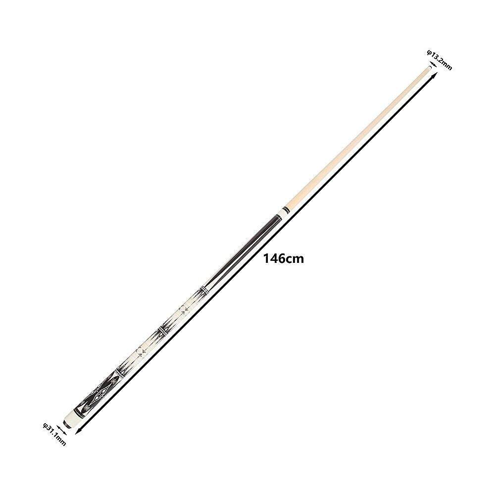 57" 2-Piece Maple Wood Billiard Pool Cue Sticks 19oz with Free Carry Bag for Smooth Control and Accuracy