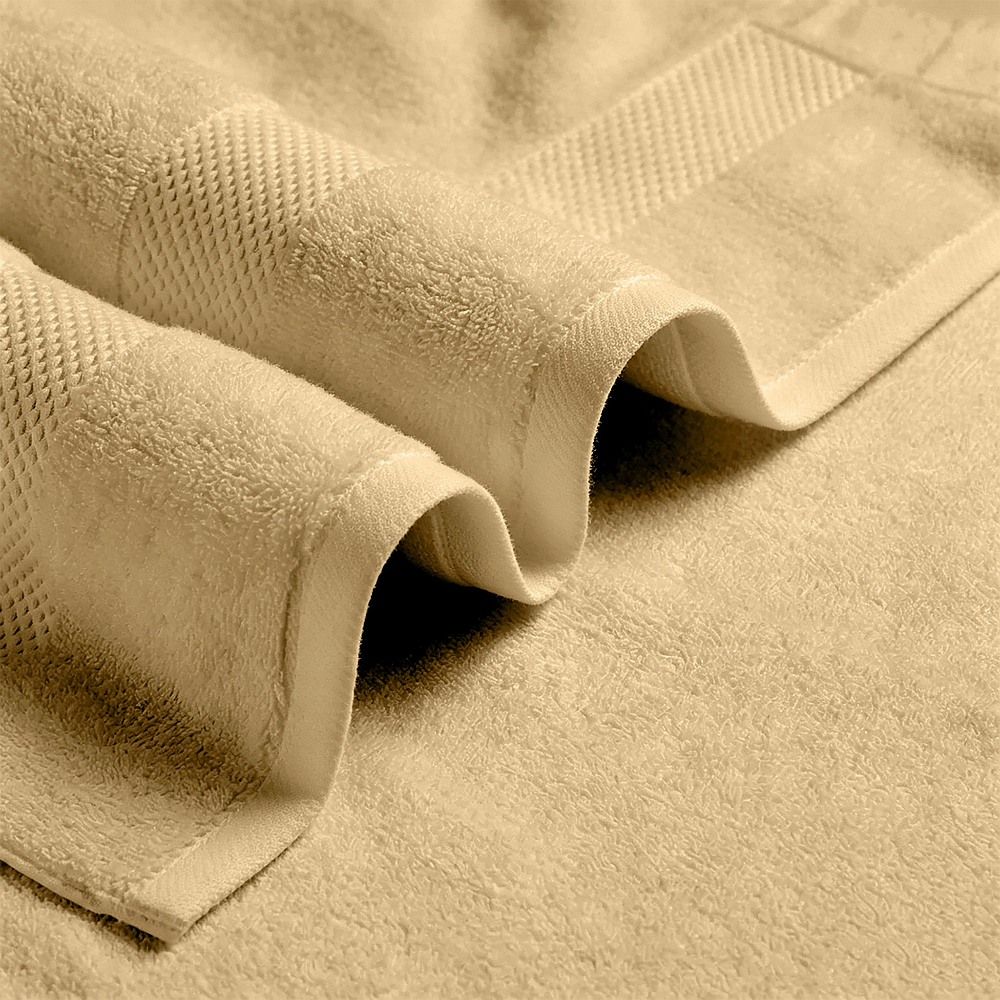 Bath Towels 500 GSM Beige Luxury Cotton Hotel Towel 4 Pack Super Absorbent Soft Drying Comfort