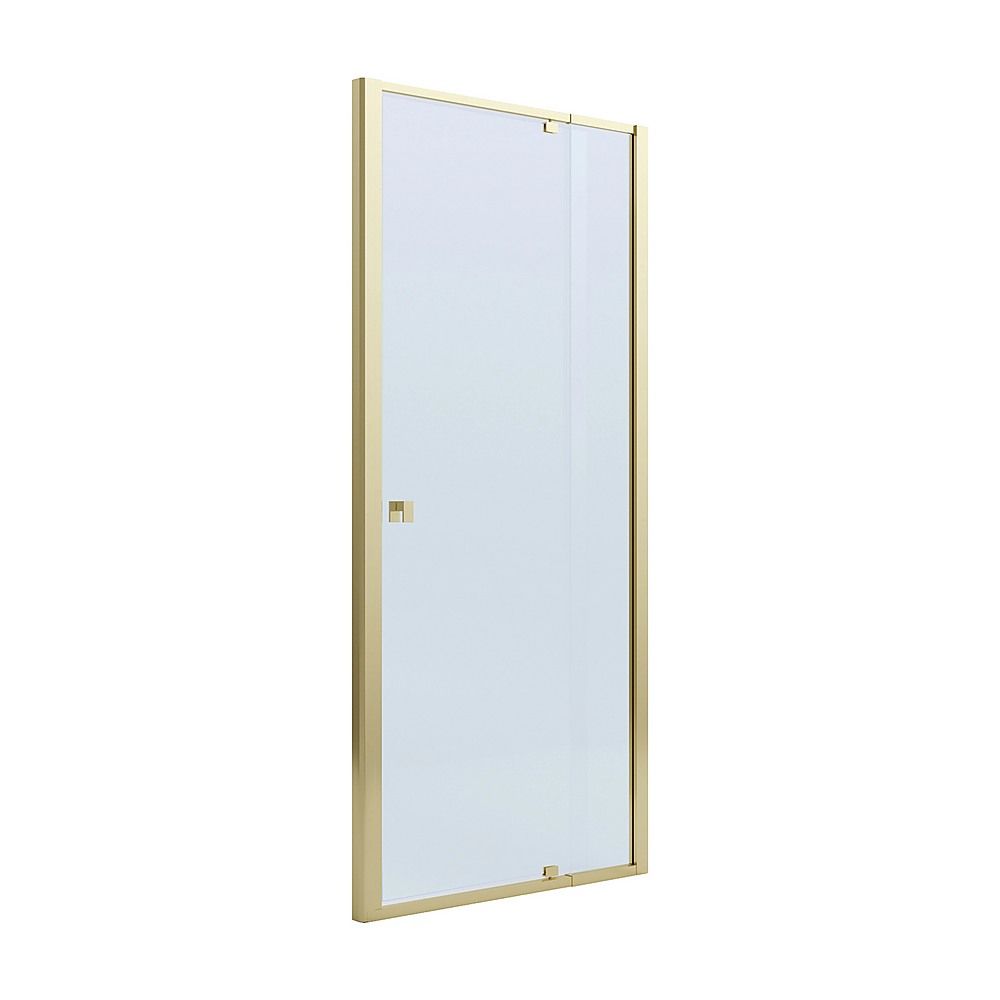 Semi-Frameless Shower Screen – Gold, Front: 82 90 x195cm, No Side Return
