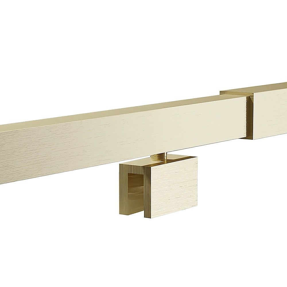 Adjustable Semi Frameless Shower Screen 98-106cm x 98-101cm With Gold Hardware For Modern Bathrooms