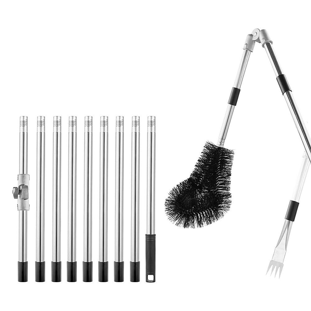 4M Telescopic Gutter Cleaning Tool Kit with Adjustable Pole, Gutter Brush & Gutter Rake