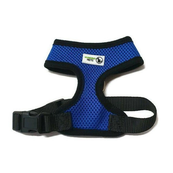 Pet Harness Soft Air Mesh Padded Adjustable  Large Navy