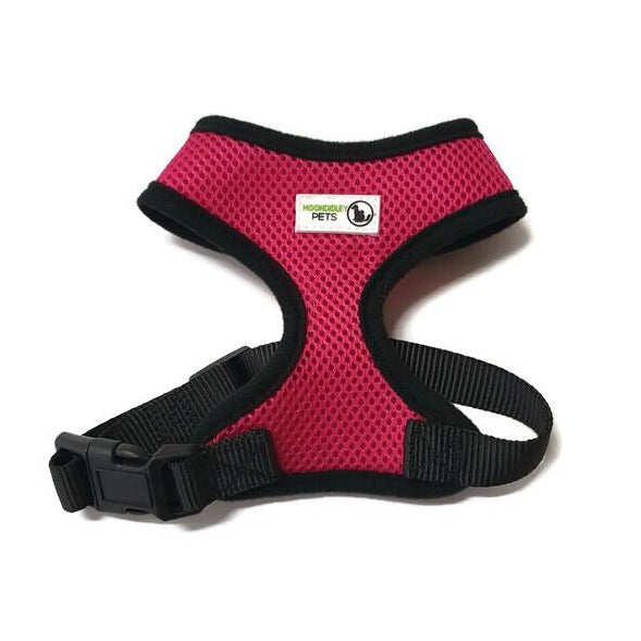 Pet Harness Soft Air Mesh Padded Adjustable  Large Pink