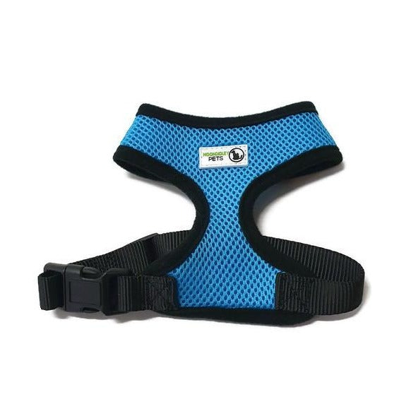 Pet Harness Soft Air Mesh Padded Adjustable  X-Large Light Blue