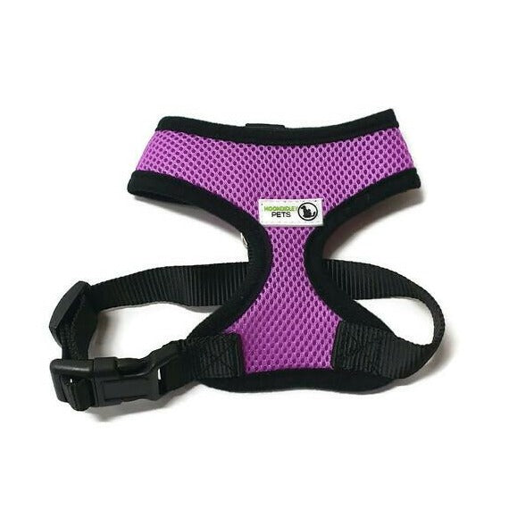 Pet Harness Soft Air Mesh Padded Adjustable  X-Large Purple