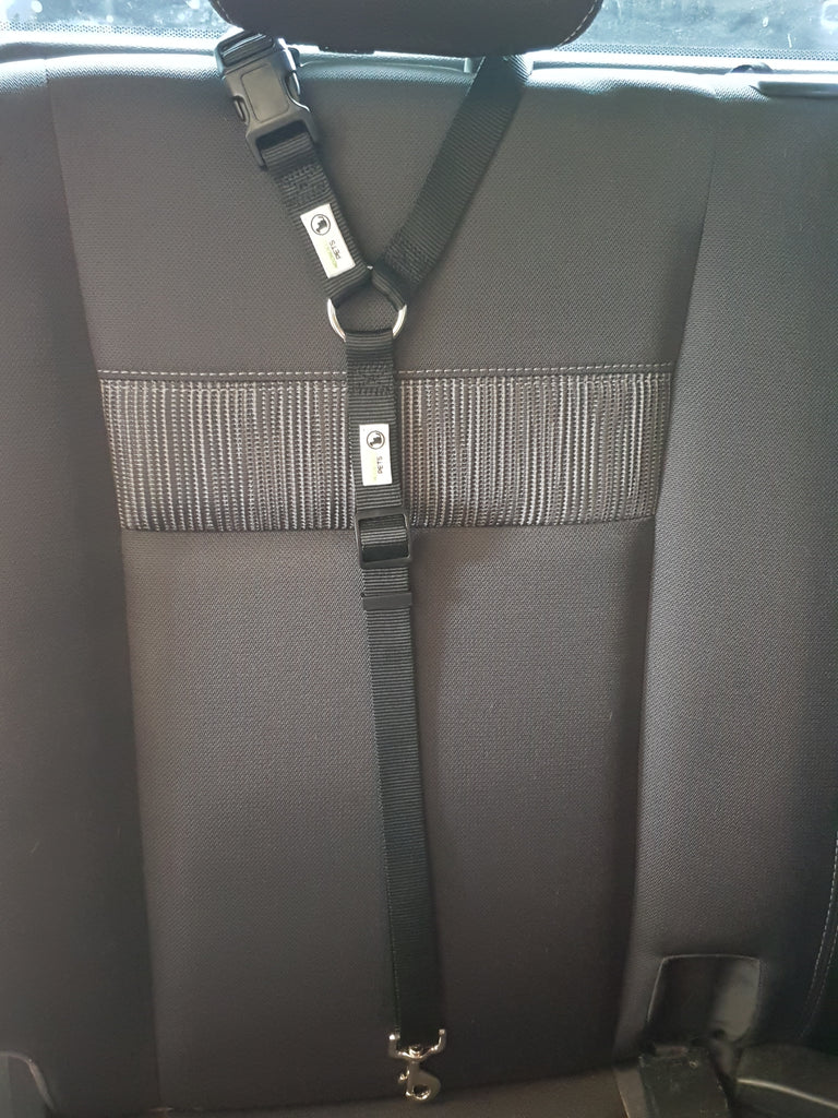 Dog Seatbelt Headrest Restraint Safety Travel Black