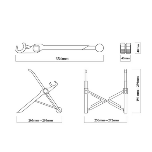 Adjustable Ergonomic Laptop Riser, 8 Heights, Portable – Nexstand K2