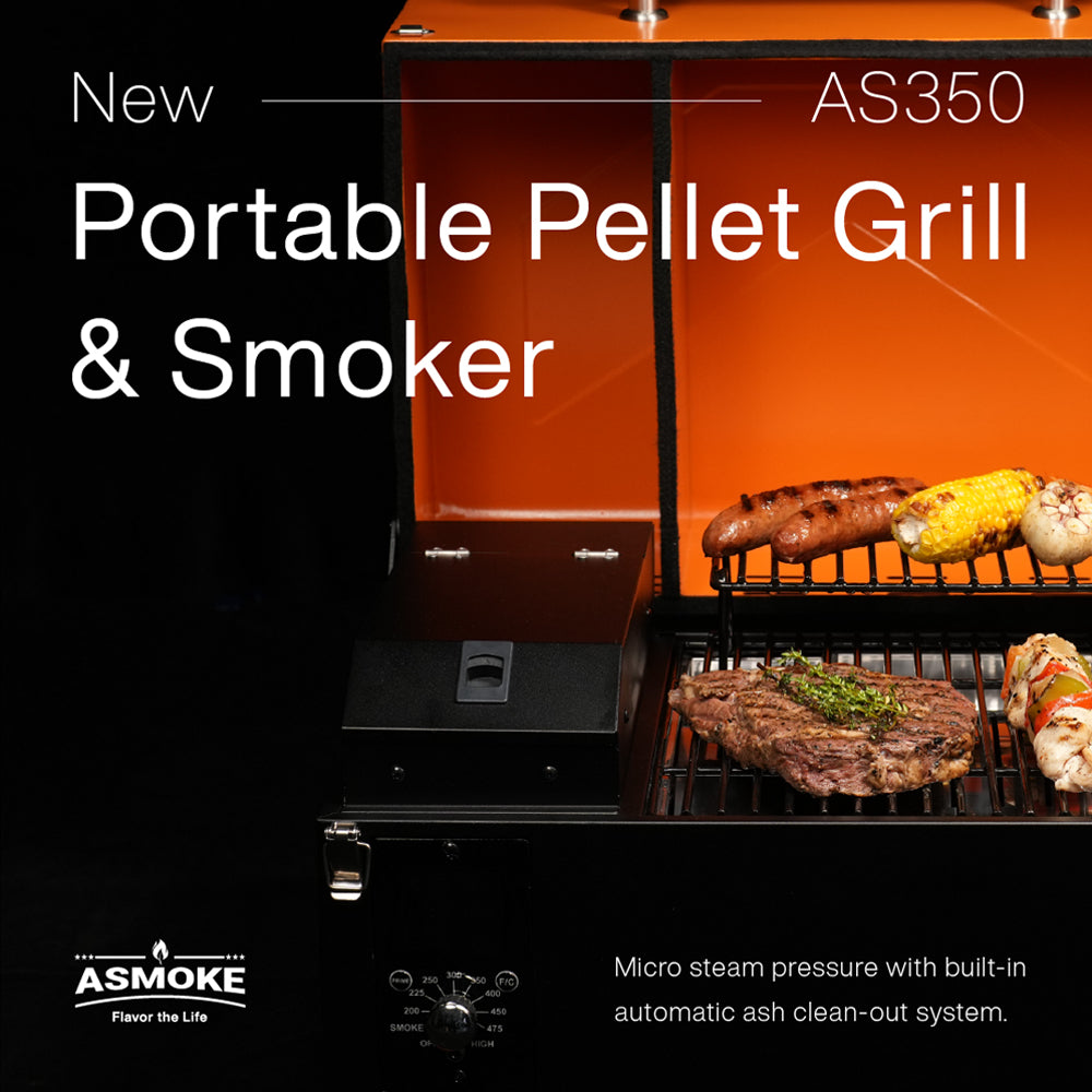 Portable 8-in-1 Pellet Grill & Smoker with ASCA System - ASMOKE