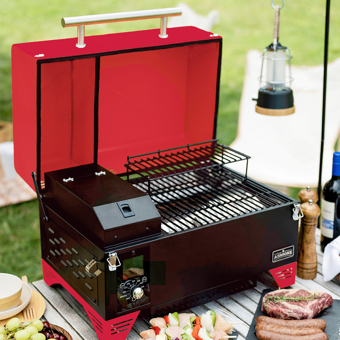 Portable 8-in-1 Pellet Grill & Smoker with ASCA System - ASMOKE