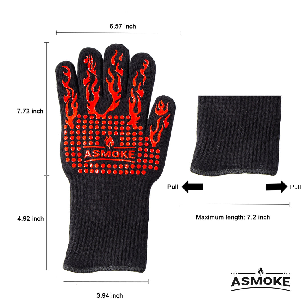 Heat & Cut Resistant BBQ Gloves, 1472℉ Protection - ASMOKE