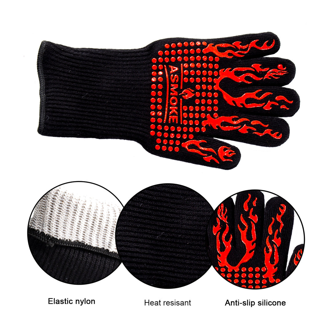 Heat & Cut Resistant BBQ Gloves, 1472℉ Protection - ASMOKE