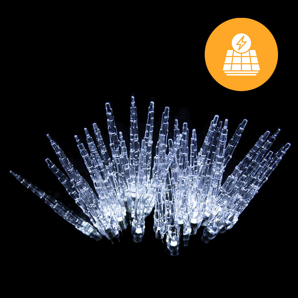 Solar Icicle Strand 30 Pack – Available in 2 Colors - Cool White