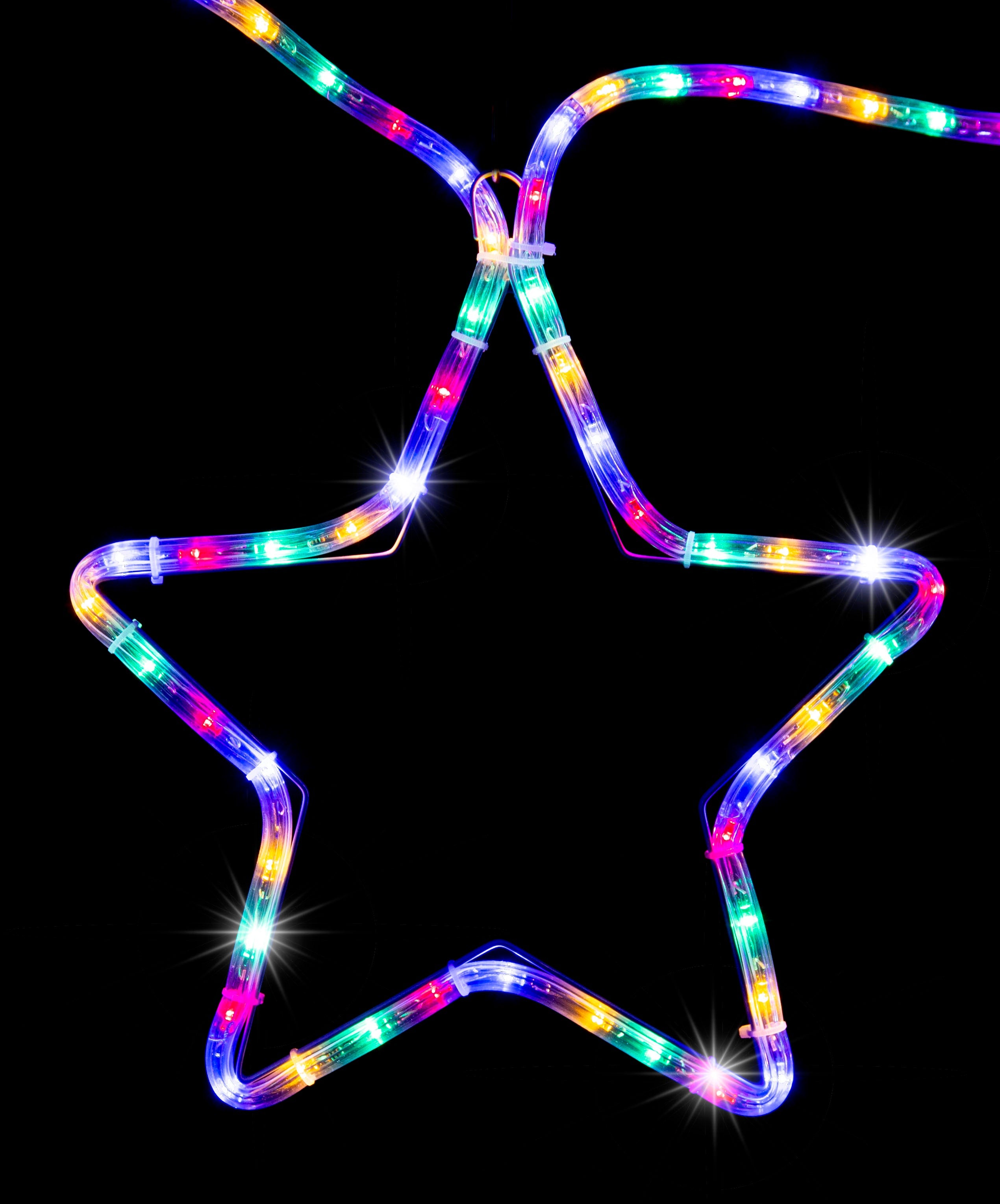 LED Ropelight 5 Stars Chain available in 2 Colors - Multicolor